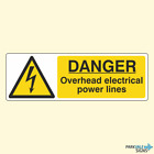 Danger Overhead Electrical Power Lines Electrical Warning Sign