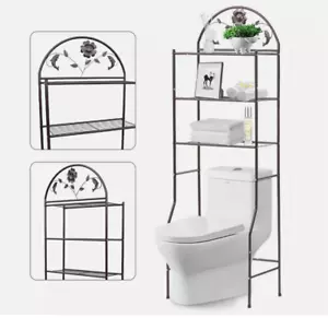 3-Tier Over-The-Toilet Bathroom Shelf Waterproof Towels Storage Organizer Rack  - Picture 1 of 2