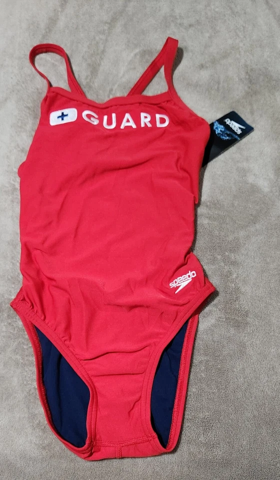 Speedo Guard Flyback One-piece US Red Women's Size 28 1510