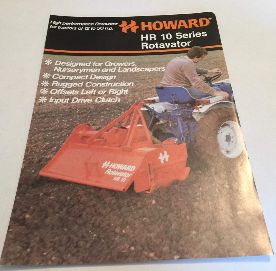 HOWARD Rotavator HR 10 compact tractor Series Original 1970s Sales Brochure - Image 1 of 1