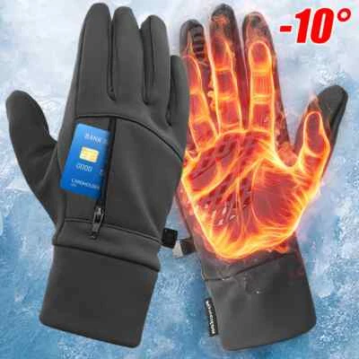 -10℉ Winter Thermal Gloves Touchscreen Windproof Waterproof Gloves for Men Women - Image 1 of 4