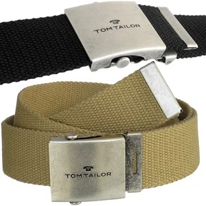 CINTURÓN HOMBRE TOM TAILOR - Hebilla Ligera - CANVAS BELT 4cm Ancho, CINTURÓN TELA - Imagen 1 de 4