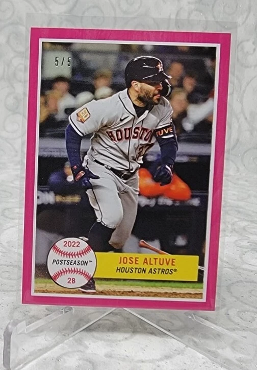 2022 TOPPS TBT 1962 WORLD SERIES SET 44 ASTROS JOSE ALTUVE #130 - Pink #5 /5 - Image 1 of 1