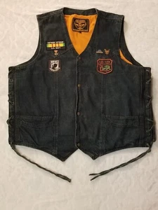 MILWAUKEE PERFORMANCE MENS BLUE COTTON DENIM VEST w/ CONCEAL GUN POCKET - SAFW - Picture 1 of 22