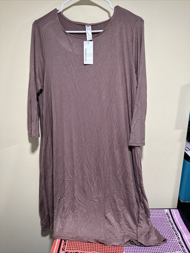 UNDERCOVER Abito rilassato Heathmoor con tasche nascoste. Taglia XL cammello marrone nuovo con etichette