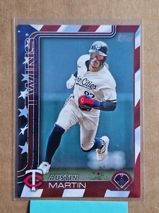 2025 Topps Series 2 Baseball Austin Martin #595 Independence Day /76 SSP America - Picture 1 of 3