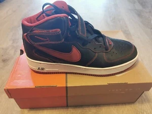 Vintage Nike Air Force 1 Mid B Blk/Red 2001 SZ 11 NEW/RARE/LIMITED 624039-003 - Picture 1 of 10