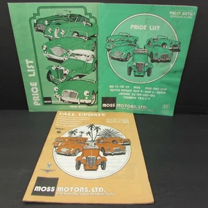 Lot Of 3 Moss Motors Parts Price List Catalogs March 1980 July 1980 Sept 1982 - Picture 1 of 12