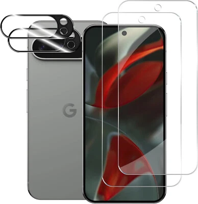 4 Pack Glass Screen Protector Camera Lens Protector for Google Pixel 9 Pro XL - Image 1 of 4