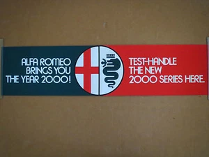 Alfa Romeo 2000 Series Dealer Poster "Circa Early 70's" - Picture 1 of 1