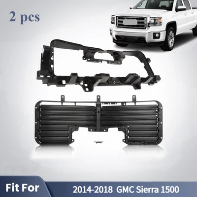 Radiator Support Bracket Grille Air Shutter Kit For 2014-2018 GMC Sierra 1500 Foto 1 de 4