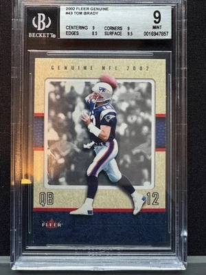 Fleer Genuine 2002 - Tom Brady #43 Becket como nuevo 9 Foto 1 de 2