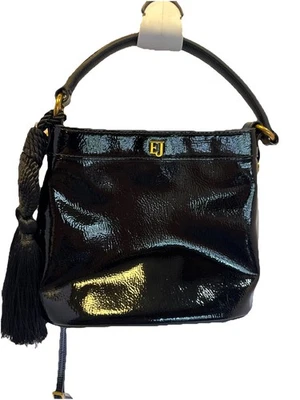 Bolso de mano Eric Javits New York vintage charol negro Foto 1 de 4