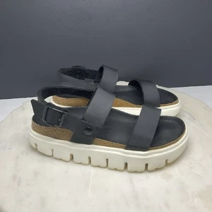 Papillio By Birkenstock Cameron Sandals Womens 6 Black Strappy Chunky Platform - Afbeelding 1 van 9