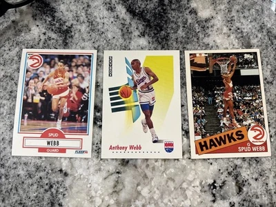 Anthony Spud Webb 1990 Fleer & 1992 Skybox & 1993 Topps Archives Card #75 - Image 1 of 4