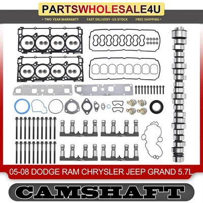 NON MDS Lifters Cam gasket heads Kit for 03-08 Chrysler Dodge Ram 1500 5.7 Hemi Foto 1 de 4