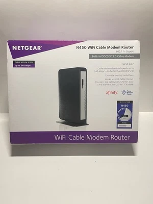 NETGEAR CG3000Dv2 N450 Wireless Cable Modem Router - Image 1 of 4