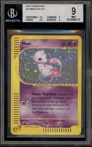 Pokemon Mew Expedition Holo Rare #19 CHIPPED SLAB BGS 9 Mint - Picture 1 of 2