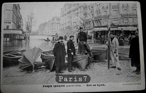 N° 7 PARIS INONDATIONS DE 1910  RUE DE LYON Non Ecrite - Imagen 1 de 2