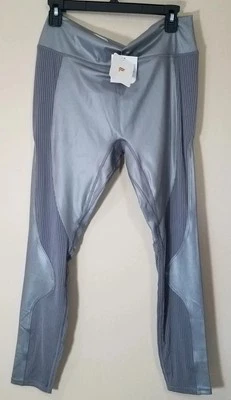 Leggings Fabletics XLarge XL Motion365+ Contorno Cintura Alta GM Gris Brillo NUEVO Foto 1 de 4