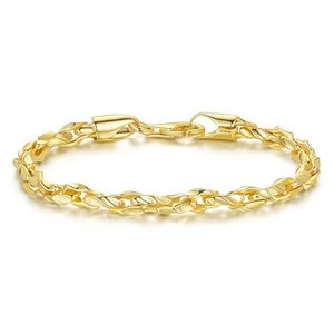 Goldarmbänder für Damen 14K Goldarmband Zierliche Armbänder für Damen Flecht... - Bild 1 von 8