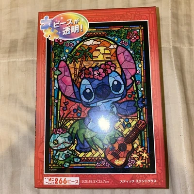 Tenyo Disney's STITCH Stained Glass Puzzle 266pc DPG-266-758 Japan New/Sealed  - Image 1 of 4