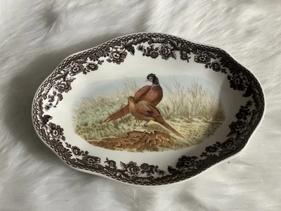 Spode woodland pickle dish Pheasant - Image 1 of 4