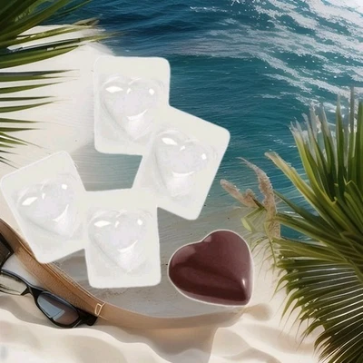 Heart Shaped Chocolate Molds, Kitchen Accessories, Craft, Chef, Food Prep 4 Pack - Image 1 of 4