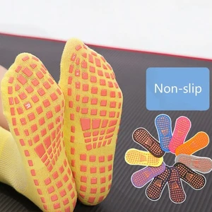 4 Pairs Anti-Slip Sports Socks Fitness Non Skid Gym Adults Kids Grip Slipper - Picture 1 of 21
