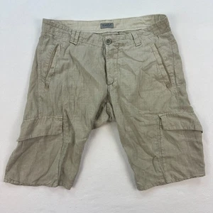 Transit Uomo Linen shorts men Large cargo button fly lightweight outdoor Utility - Picture 1 of 15