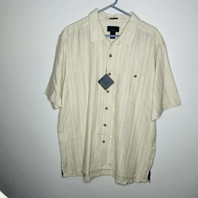 Axis Mens Lightweight Short Sleeve Button-up Shirt LARGE 100% Cotton NWT - Image 1 of 4