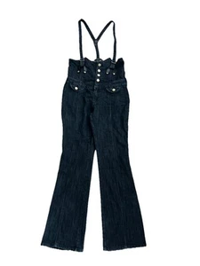 MONO VAQUERO NEGRO VINTAGE ROCAWEAR MUJER AÑOS 90’S TALLA EXTRA GRANDE XL SUSPENDER - Imagen 1 de 24