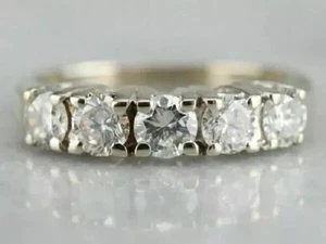 1,50 kt Laborgefertigter Diamant Verlobungsring mit fünf Steinen 14 K Gelbgold-Finish - Bild 1 von 2