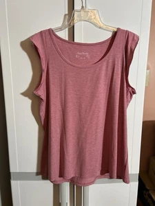 Anybody Dusty Rose Flutter Sleeve Tanktop Size L. NWT - Picture 1 of 1