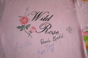 MAGLIA CONCERTO COUNTRY ROCK VINTAGE WILD ROSE 1988 FIRMATA - Foto 1 di 4