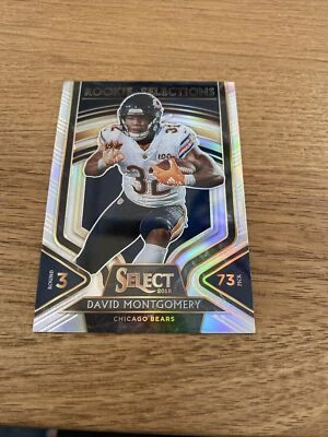 David Montgomery 2019 Panini Select Rookie Selections Silver Prizm - Image 1 of 2