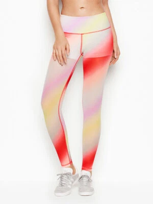 VICTORIAS SECRET VSX SPORT Gimnasio Entrenamiento Knockout Apretado Capri Arco Iris Blanco Nuevo con Etiquetas  Foto 1 de 4