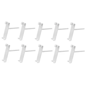 Wire Metal Hanger Retail Long Gridwall Hooks Grid Panel Display 10 PC White 4" - Picture 1 of 1