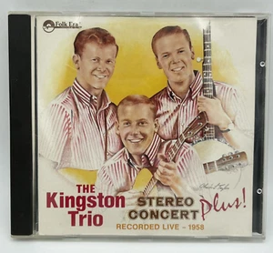 THE KINGSTON TRIO STEREO CONCERT PLUS! RECORDED LIVE 1958 FOLK ERA 1986 CD - Imagen 1 de 4