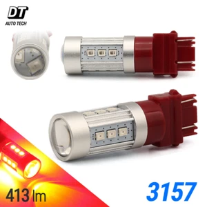 Syneticusa 3157 Red LED Rear Brake Stop High Power Tail Lamp Light Bulbs - Foto 1 di 12