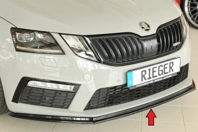 Rieger Spoilerlippe für Skoda Octavia RS 5E Frontspoiler Schwert schwarzglanz - Bild 1 von 4