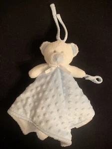 Mantas & Beyond Blue Teddy Bear Nubby manta de seguridad lovey minky dot lovie - Imagen 1 de 3