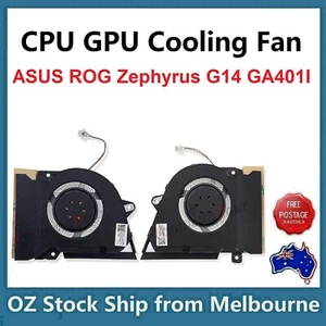 CPU GPU Cooling Fan For ASUS ROG Zephyrus G14 GA401I GA401IV 13NR03F0AP0101 - Picture 1 of 2