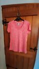 RBX Ladies Lightweight Hi Vis Pink Marl Running Cycling Yoga Exercise Top Size M
