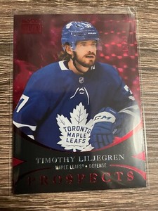 TIMOTHY LILJEGREN 2020-21 Skybox Metal Universe Premium Prospect Star Rubies /50