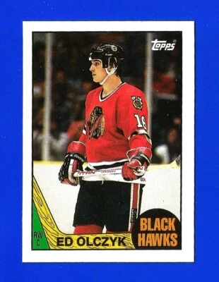 1987-88 Topps HOCKEY #104 ED OLCZYK NRMINT+ CHICAGO BLACKHAWKS (TM1) - Image 1 of 2