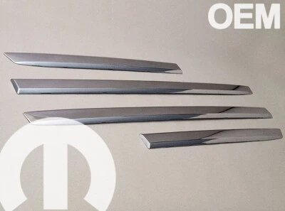 Chrysler Aspen Dodge Durango Outer Door Moldings Chrome 4 Piece Set Mopar OE OEM - Image 1 of 4