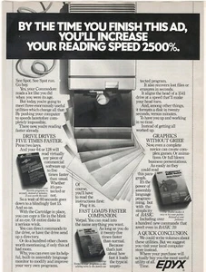 Commodore 64 Fast Load Cartridge Vorpal Software Increase Speed by Epyx Print Ad - Picture 1 of 2