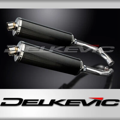 Kit silenciador escape carbono ovalado 18" Honda RVT1000R 2000-2001 Delkevic Slip On Foto 1 de 4