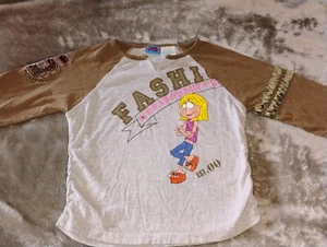 Vintage Y2k Disney Lizzie McGuire "Fashion" Bedazzled Shirt Rare Girls XL Gray - Picture 1 of 5